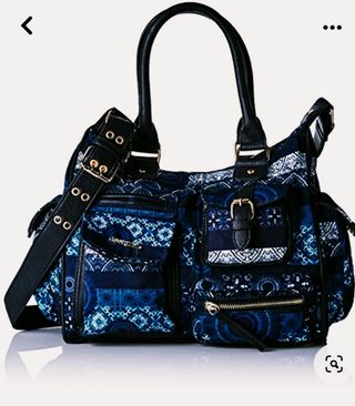 BOLSO DE MANO DESIGUAL AZUL
