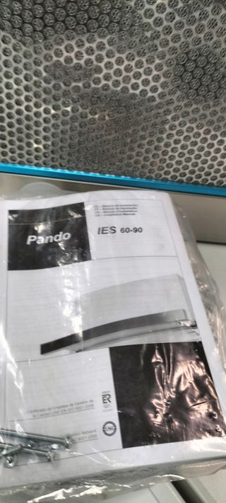 Campana integrada extraible con frontal Inox-Gris