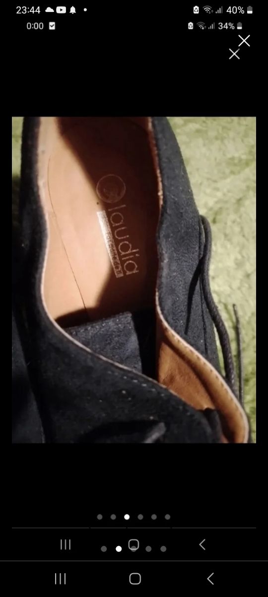 Zapatos ante negro 38