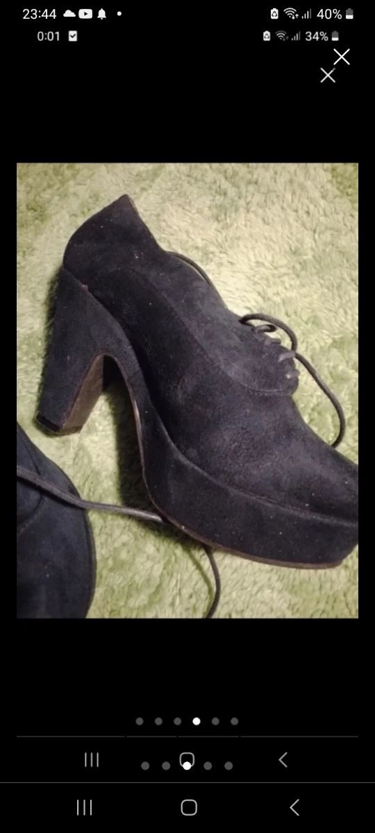 Zapatos ante negro 38