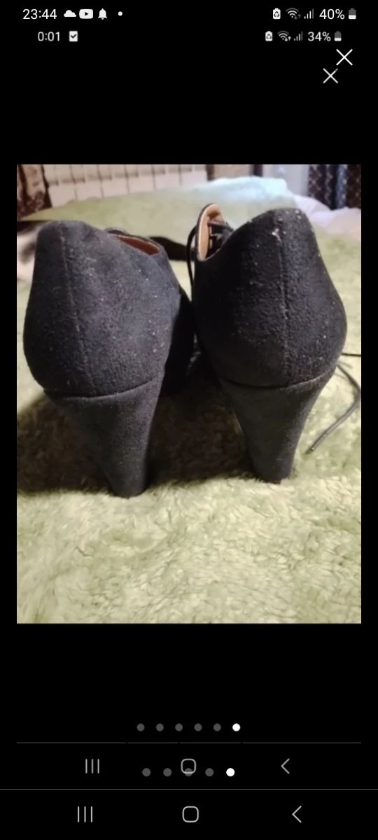 Zapatos ante negro 38