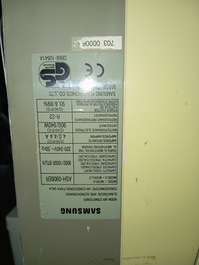 Aire acondicionado Samsung 