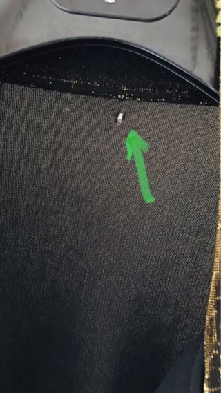 Vintage preciosa blusa negra y dorado 44