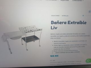 Bañera cambiador extraible PLASTIMYR