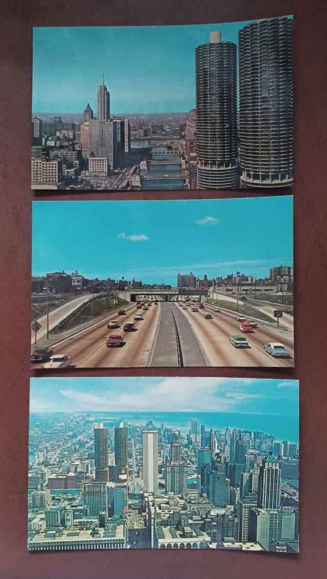 3 Cartoline Chicago Illinois Stati Uniti USA 1964