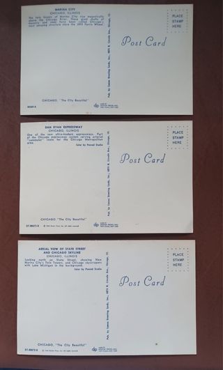 3 Cartoline Chicago Illinois Stati Uniti USA 1964