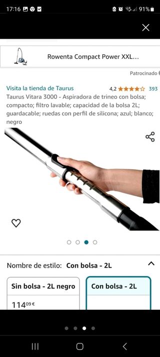 ASPIRADORA TAURUS COMO NUEVA