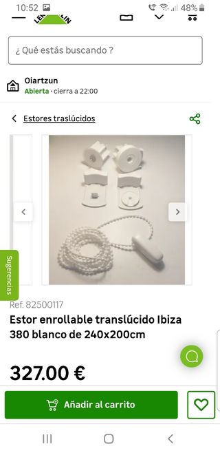 Estor enrollable traslúcido