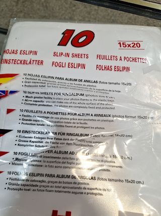 5 Paquetes de 10 hojas Hofman 15x20 fotos
