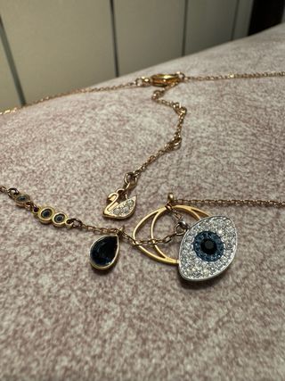 Collar Swarovski plateado dorado