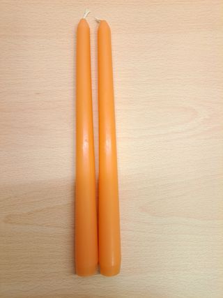 Set 2 candele arancio Galileo Casa