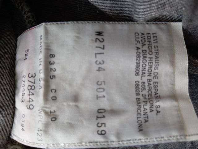 Levi's 501 de los 90 cortados T27