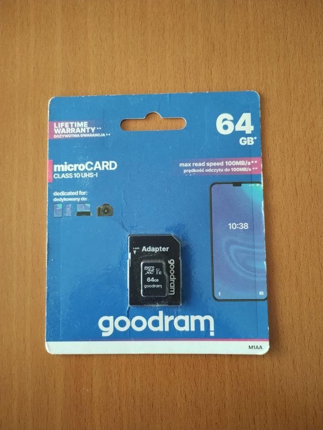 Tarjeta memoria micro sd 64gb