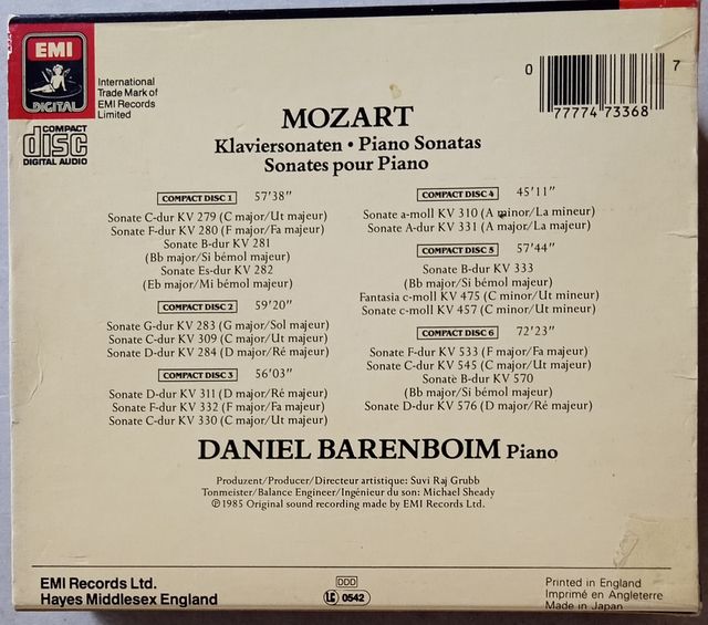 Mozart: Lote de 10 CDs