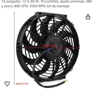 Ventiladores elétricos para carro 80w
