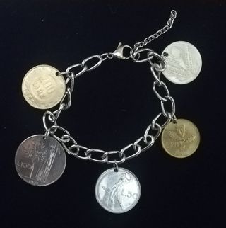 bracciale autentiche monete repubblica italiana