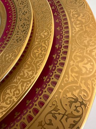 Platos y taza oro Fabergé - Coleccionismo