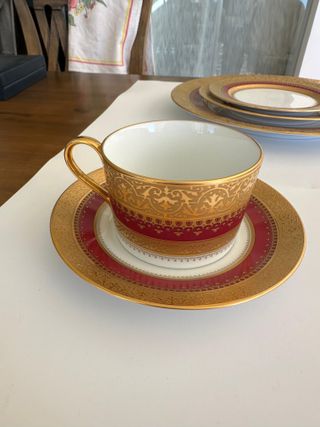 Platos y taza oro Fabergé - Coleccionismo