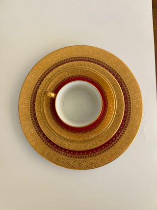 Platos y taza oro Fabergé - Coleccionismo