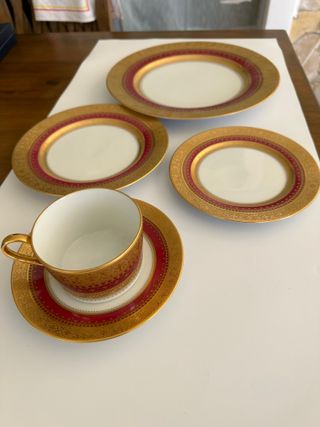 Platos y taza oro Fabergé - Coleccionismo