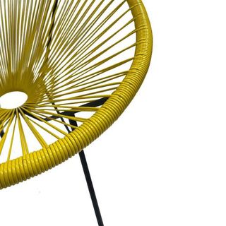 Silla de exterior de acero y ratán 5 colores