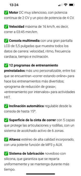 Cinta de correr
