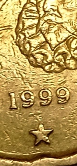 Moneda 20 céntimos Cervantes 1999