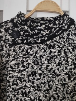 Zara: abrigo de punto cruzado L-XL