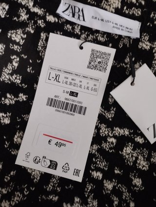 Zara: abrigo de punto cruzado L-XL