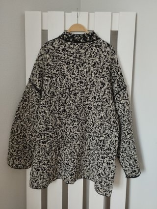 Zara: abrigo de punto cruzado L-XL