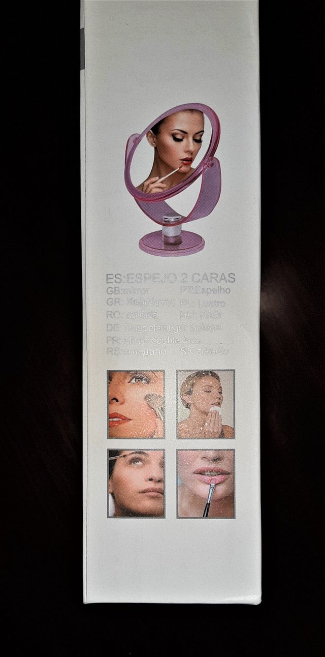 Specchio Trucco Viso; tondo 2 Facce "NUOVO" _Bagno
