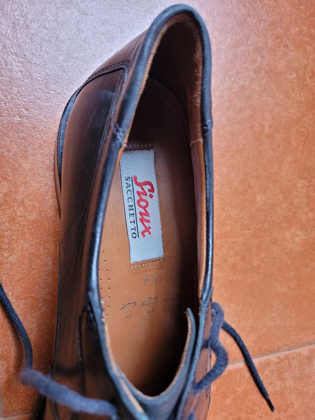 Sioux zapatos negros vestir hombre