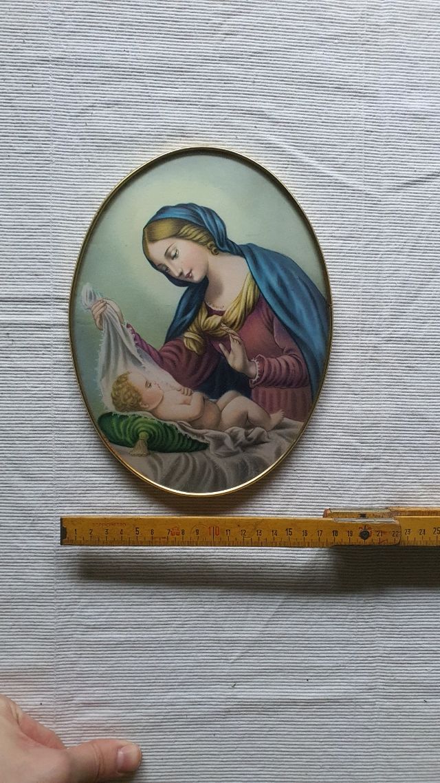 Madonna con bambino in metallo