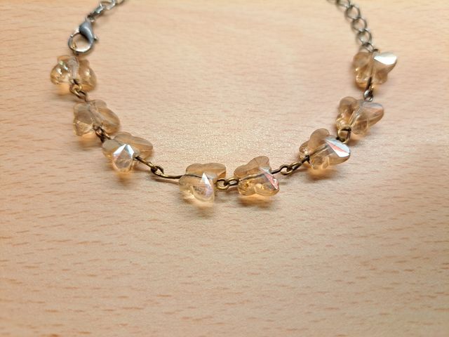 Braccialetto ragazza/donna con farfalle arancio