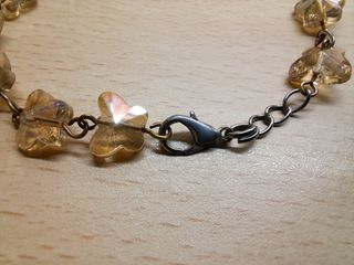 Braccialetto ragazza/donna con farfalle arancio