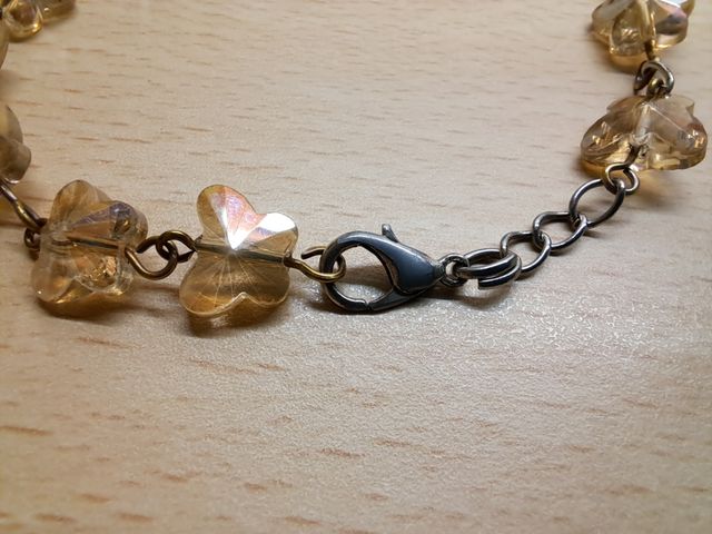 Braccialetto ragazza/donna con farfalle arancio