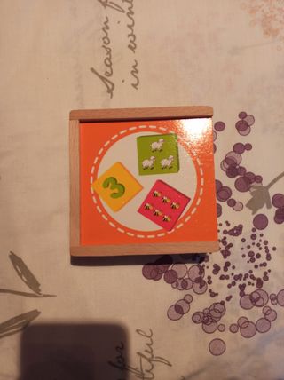 Juego educativo números madera