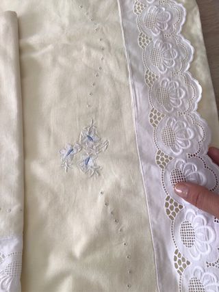 Juego de sábana + funda almohada  cama de 135 cm.
