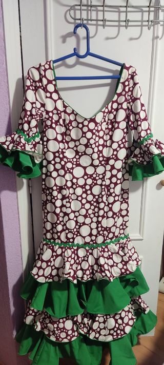 Traje gitana lunares multicolor talla 5