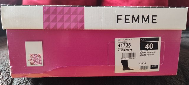 Botas negras de piel marca Fluchos