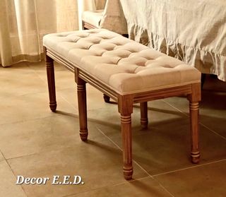 GRAN BANCO TAPIZADO MADERA ESTILO LUIS XVI