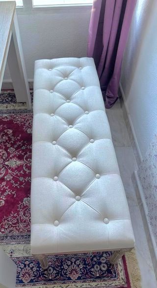 BANCO TAPIZADO MADERA VINTAGE ESTILO LUIS XVI