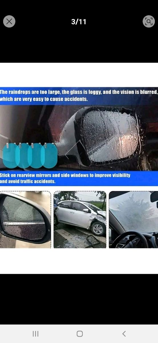 Película espejo retrovisor coche