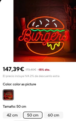 Neón led pared