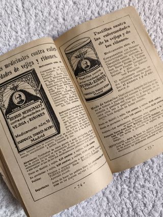 LIBRO ANTIGUO MEDICAMENTOS CURA HEUMANN AÑO 1922