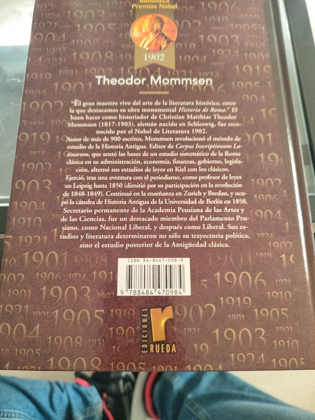 Historia de Roma (fragmento) (Biblioteca Premios Nóbel) (Spanish Edition)