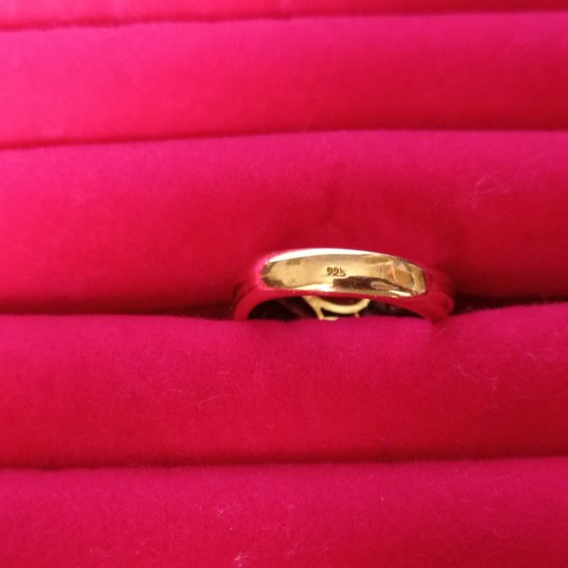 Anillo plata capada oro lo