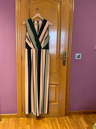 Mono largo mujer rayas