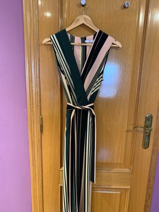 Mono largo mujer rayas