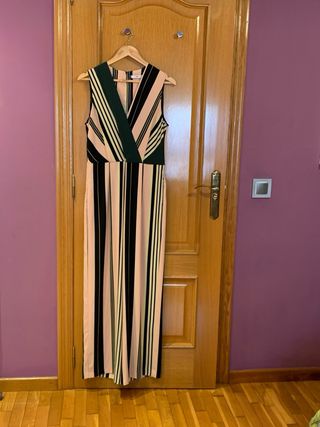 Mono largo mujer rayas